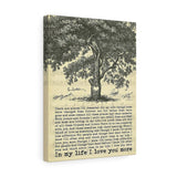 in My Life Lyrics -- Canvas 12"X16" -- 6