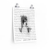 Lyrics Song -- poster/ 11''x14'' --  James & Abby 06.12.2021