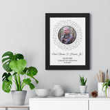 Lyrics Song -- Black Framed poster/ 12”x16” -- Dad (Thomas F. Hosmer Jr.)