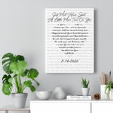 Lyrics -- NSYNC & Alabama -- Canvas 12x16 -- Printify
