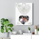 Music Lyrics Song -- Canvas  12"X16" -- Casy & Jason