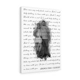 Music Lyrics Song -- Canvas 18"X24" -- Jerome & Tasia