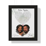 Lyrics -- Vernon & Jackie 10.21.20 -- Black framed 11x14 -- Printify