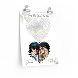 Lyrics Song -- poster/ 11''x14'' --  Jacob & Mazy