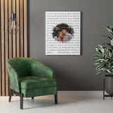 Lyrics -- Kelsey & Charlie Johnson ~ May 4, 2019 -- Canvas 24x30 -- Printify
