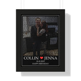 Lyrics -- Collin & Jenna 01.01.2019 -- Black framed 12x16 -- Printify
