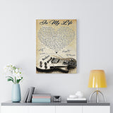 In My Life Lyrics -- Canvas 18"X24" -- 32