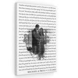 Lyrics -- Michael & Priya 11.05.2022 -- Canvas 12x18 -- Printify