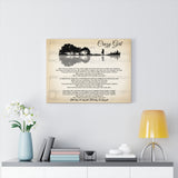 Lyrics -- Crazy girl (Eli Young) -- Canvas 18x24 -- Printify