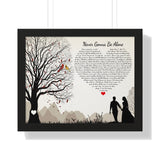 Lyrics -- Never gonna be alone -- Black framed 16x20 -- Printify