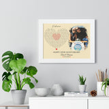 Lyrics Song -- Black Framed poster/ 12”x16” -- Rich & Maureen