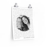 Lyrics Song -- poster/ 11''x14'' -- Dan & Francesca