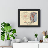 Lyrics -- Danny & Desaray 12.31.2013 -- Black framed 11x14 -- Printify