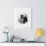 Lyrics -- Austin & Elissa Wellman -- Canvas 18x24 -- Printify