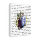 Music Lyrics Song -- Canvas 11"X14" -- Happy 10 Years My Love