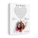 Lyrics Photo Anniversary -- Canvas 8''x10" -- Ermie & Bobbie