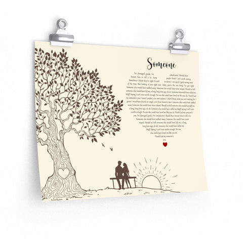 Lyrics -- Someone -- 11x14 -- printify