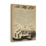 in My Life Lyrics -- Canvas 11"X14" -- 32