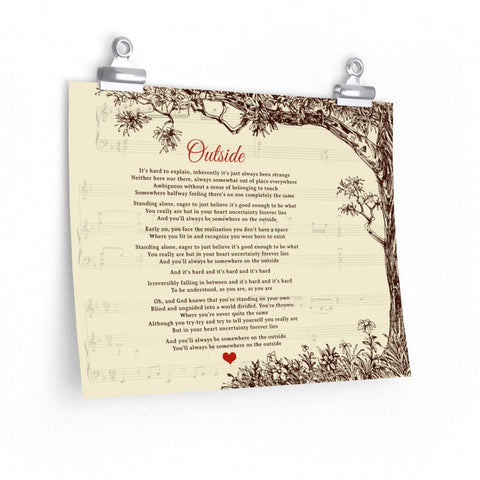 Outside (Mariah Carey) -- 11x14 -- Printify