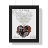 Lyrics -- Randall & Victoria 01.01.2022 -- Black framed 11x14 -- Printify