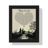 Lyrics Song -- Black framed poster/ 11"x14""  -- Thinking out loud (Ed Sheeran)