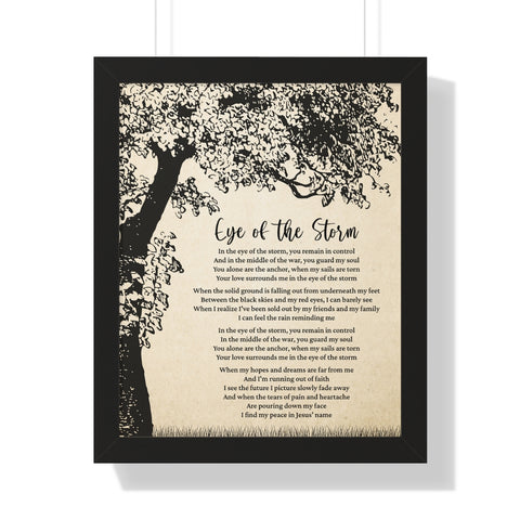 Eye of the Storm (Ryan Stevenson) -- Black framed 16x20 -- Printify