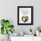 Lyrics Song -- Black framed poster/ 11"x14" -- Sandra & Jose 6/23/2018