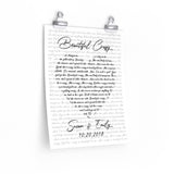Lyrics -- Susan & Emily 10.20.2018 -- 11x14 -- Printify