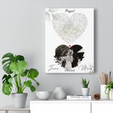 Music Lyrics Song -- Canvas  12"X16" -- Murad & Jenna