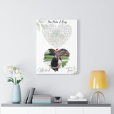 Lyrics -- Michael and Tara 05/11/2018 -- Canvas 18x24 -- Printify