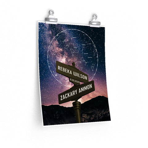 Stars Map -- Poster 11"x14" -- Rebeka Wilson