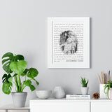 Lyrics -- Josh&Brenda 7/21/2021 -- White framed 11x14 -- Printify