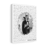 Music Lyrics Song -- Canvas 11"X14" -- Patrick & Megan