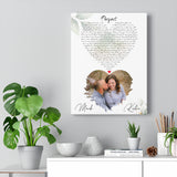 Music Lyrics Song -- Canvas 12"X16" -- Mark & Kadee