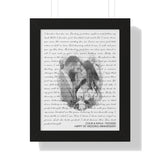 Lyrics -- Colin & Kayla 11.07.2020 -- Black framed 11x14 -- Printify