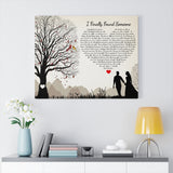 Lyrics -- I Finally Found Someone -- Canvas 30x24 -- Printify