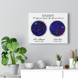 Personalized Daddy Prints -- Canvas 11"X14" -- Mason Alexander