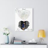 Music Lyrics Song -- Canvas 18"X24" -- Jason & Daniela