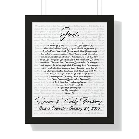 Printify Black Framed 16x20 Poster - Jireh - Damon & Kristy Presberry