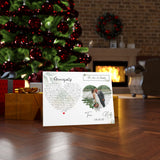 Lyrics -- Nick & Toni 08.18.18 -- Canvas 24x18 -- Printify