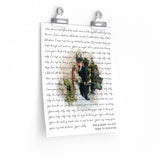 Lyrics Song -- poster/ 9''x11'' -- Will & Shelbi 8.6.2021