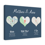 Love Anniversary Print -- Canvas 12"X16" -- Matthew & Anne