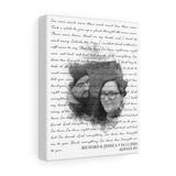 Lyrics -- Richard & Jessica 04.11.2020 -- Canvas 8x10 -- Printify