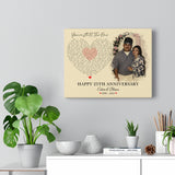 Lyrics -- Edwin & Blanca 1996-2021 -- Canvas 11x14 -- Printify