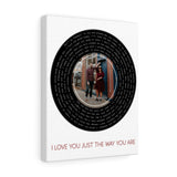 Song Record -- Canvas 11"X14" -- Nisha & Justin 06.24.22