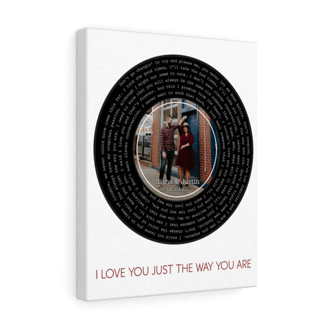 Song Record -- Canvas 11"X14" -- Nisha & Justin 06.24.22