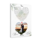 Lyrics -- Cory and Maria 08.25.2018 -- Canvas 18x24 -- Printify