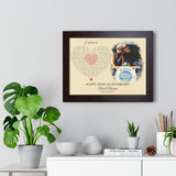 Lyrics Song -- Black Framed poster/ 12”x16” -- Rich & Maureen
