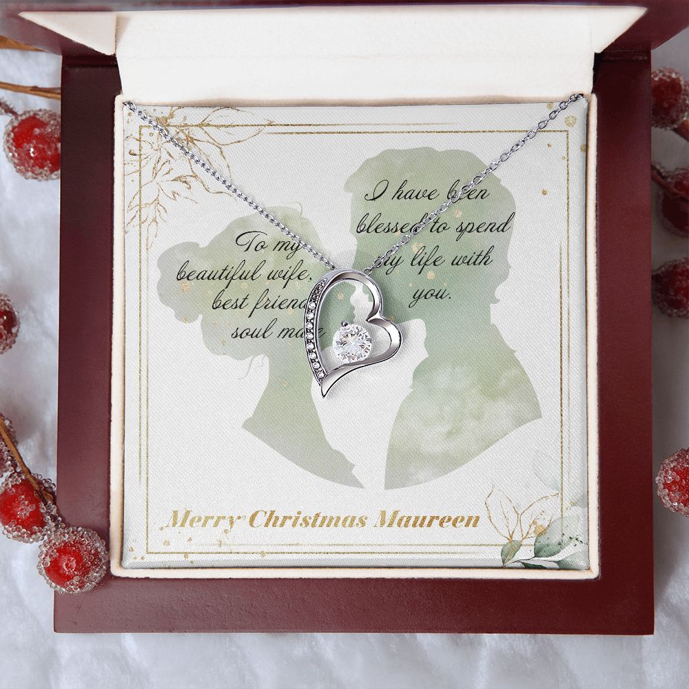 Merry Christmas Maureen - To My Beautiful Wife - Forever Love Silver Luxury