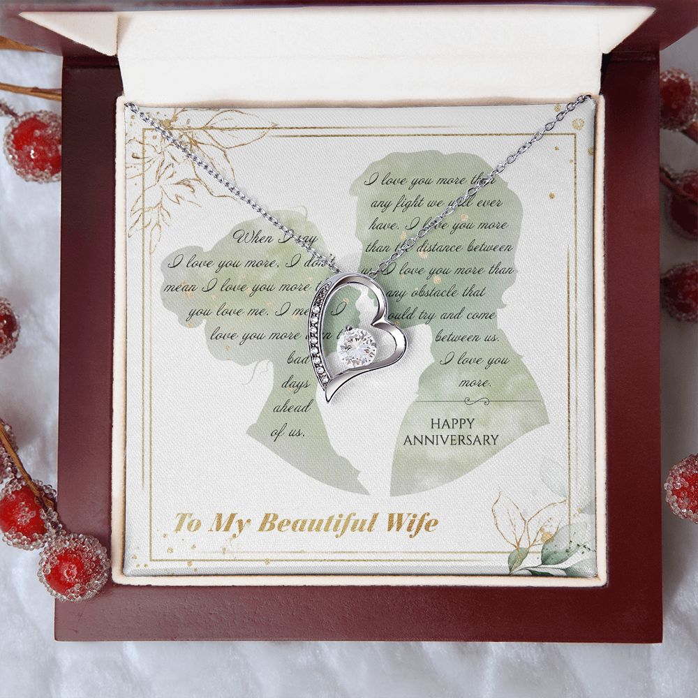 Forever Love Gold, for Wife - Happy Anniversary - To My Beautiful Wife